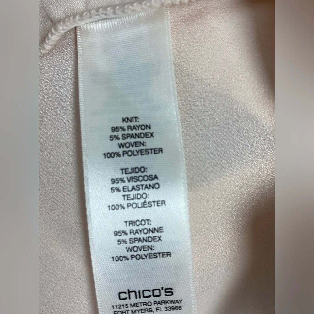 Chico’s Cardigan Sweater 2 Piece Set Size 2(L) Pale Pink‎ Brown Ombré Open Front